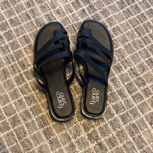 Franco Sarto Strappy Black Sandals